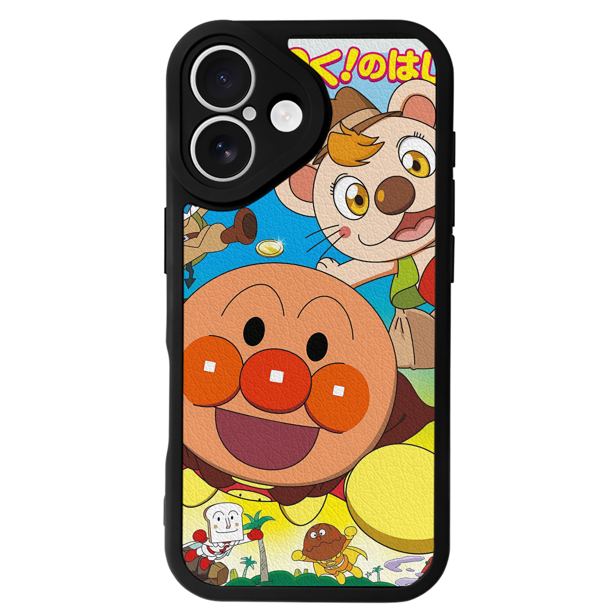 （画像用） アンパンマン Anpanman 【iPhone 16シリーズ対応】シリコンスマホケース（レザー調） 材質：シリコン